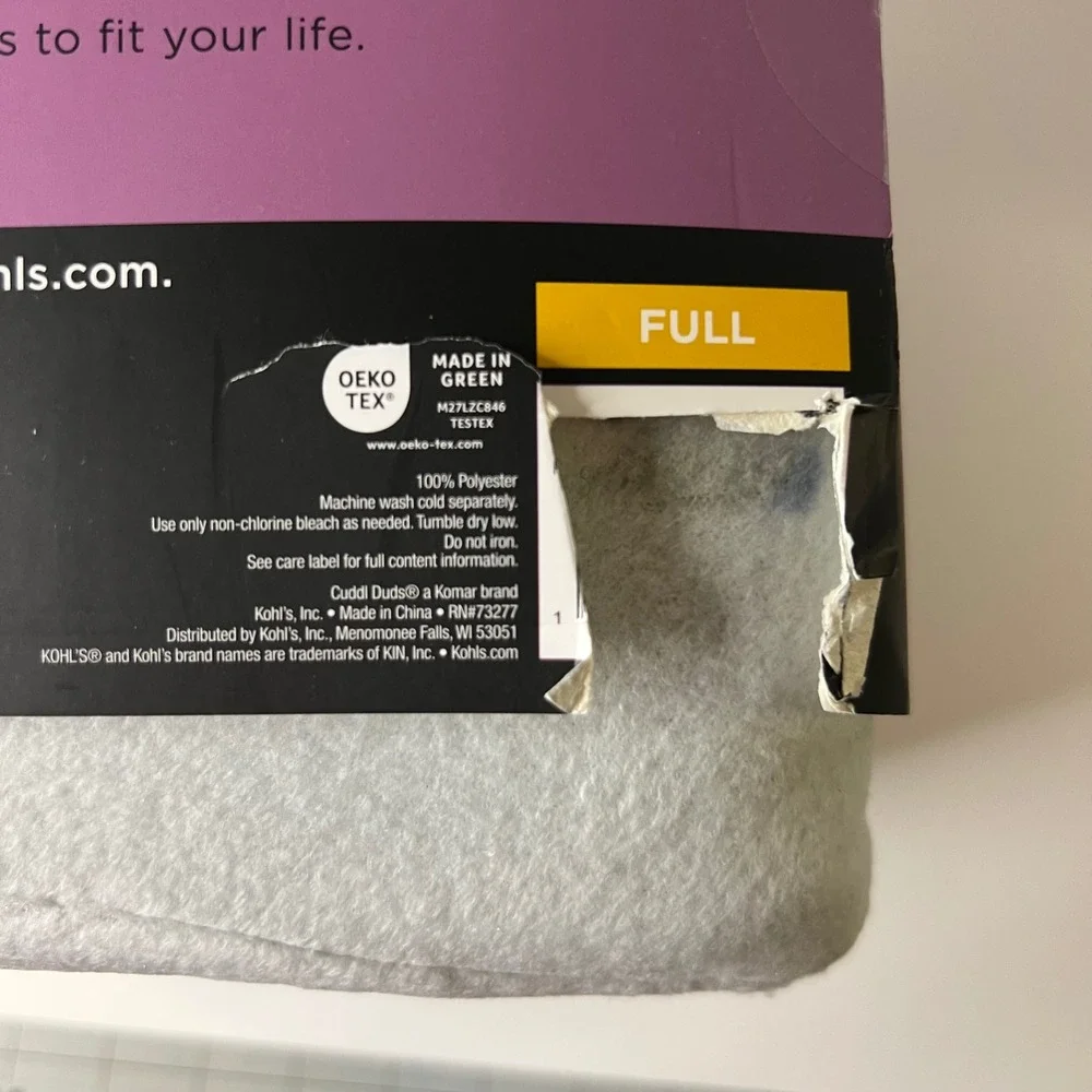 Cuddl Duds‎ MicroFleece Full Sheet Set Snowmen Polyester Gray White NIP